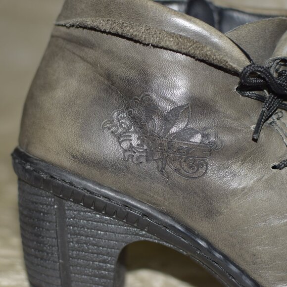 Rieker Leather Anti Stress Green Ankle Boots Sz 7.5 - Picture 6 of 9